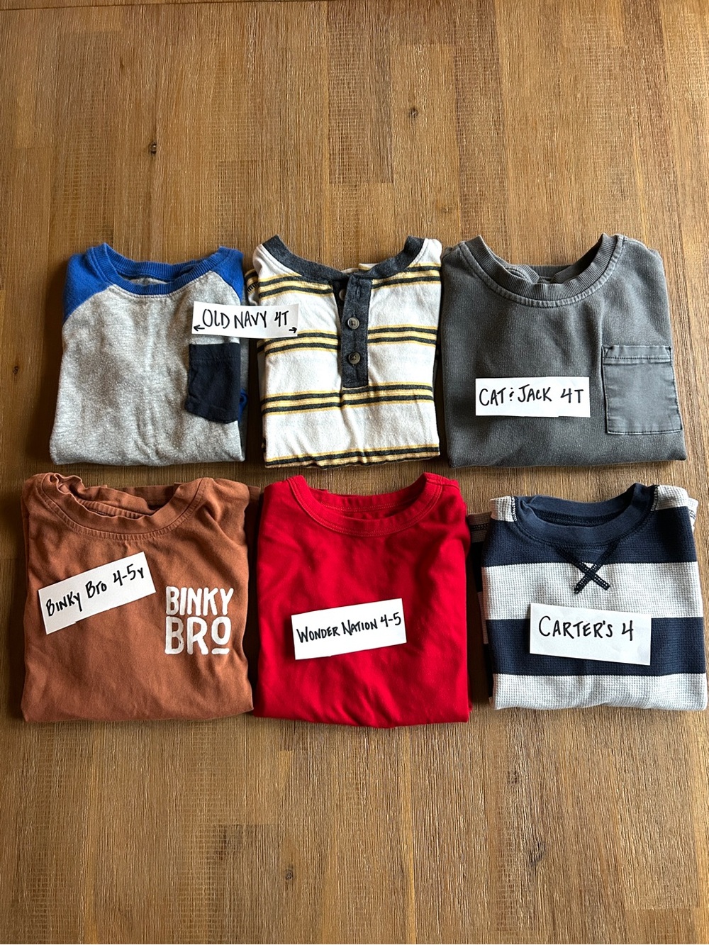 6pc Lot of 4T Long-Sleeve T’s - Picture 2 of 4